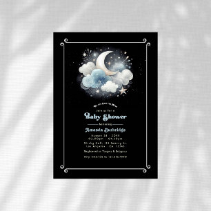 Over the Moon Celestial Baby Shower Invitation