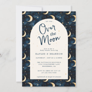 Over the Moon Celestial Baby Shower Invitation