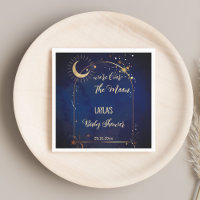 Over the Moon celestial Baby Shower printed