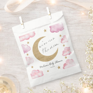 Over The Moon Celestial Pink Clouds Baby Shower Favour Bag