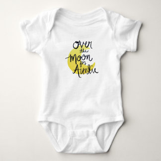 Over the Moon for Auntie (Gold) Baby Bodysuit