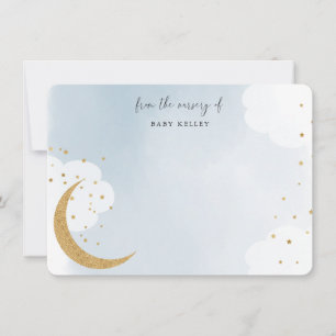 Over the Moon , From the Nursery of, Blue Flat Card