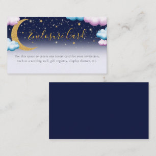 Over the Moon Gender Reveal Enclosure Card