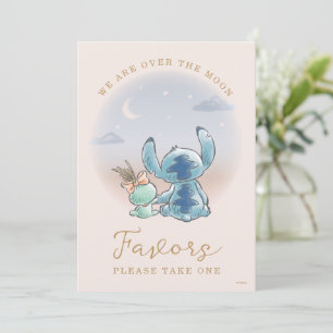 Over the Moon - Girl Baby Shower Favours Invitation
