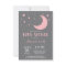 Over the Moon Girl Baby Shower Invitation Pink