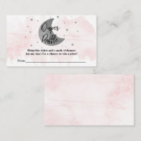 Over The Moon | Girls Baby Shower Diaper Raffle