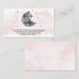 Over The Moon Girls Baby Shower Update Cards