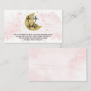 Over The Moon Girls Baby Shower Update Cards