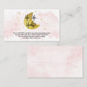 Over The Moon   Girls Baby Shower Update Cards