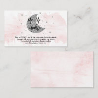 Over The Moon | Girls Baby Shower Update Cards