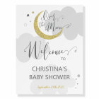 Over the Moon Gold Grey Gender Neutral