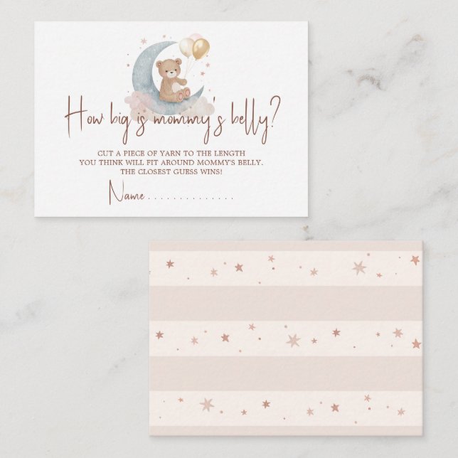 Over The Moon Guess How Big Is Mommy Belly Card (Front/Back)