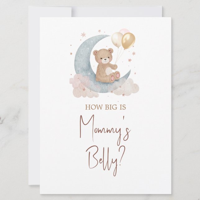Over the Moon Guess How Big Is Mommy Belly Card (Front)