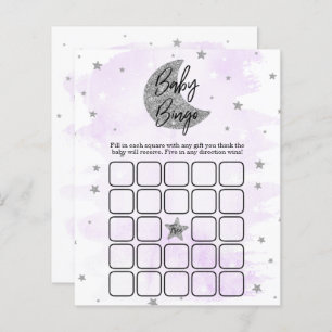 Over The Moon   Neutral Baby Shower Bingo