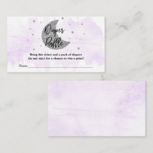Over The Moon Neutral Baby Shower Diaper Raffle Enclosure Card