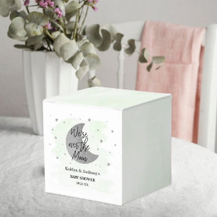 Over The Moon   Neutral Baby Shower Favor Box