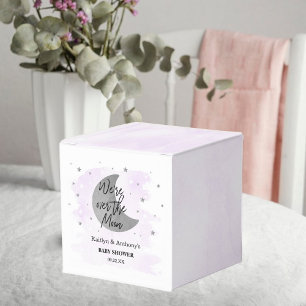 Over The Moon   Neutral Baby Shower Favor Box
