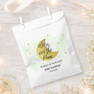 Over The Moon   Neutral Baby Shower Favour Bag
