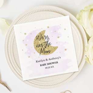 Over The Moon Neutral Baby Shower Napkins