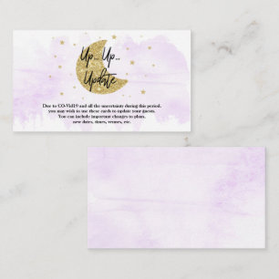 Over The Moon Neutral Baby Shower Update Cards