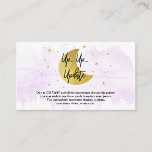 Over The Moon   Neutral Baby Shower Update Cards