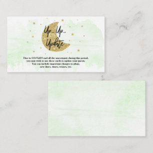 Over The Moon Neutral Baby Shower Update Cards