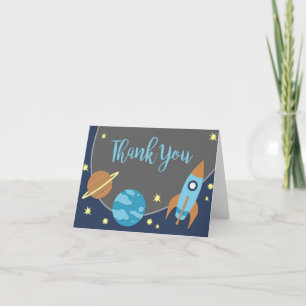 Over the Moon Outer Space Navy Thank You