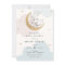 Over the Moon Pink and Blue Baby Shower invitation