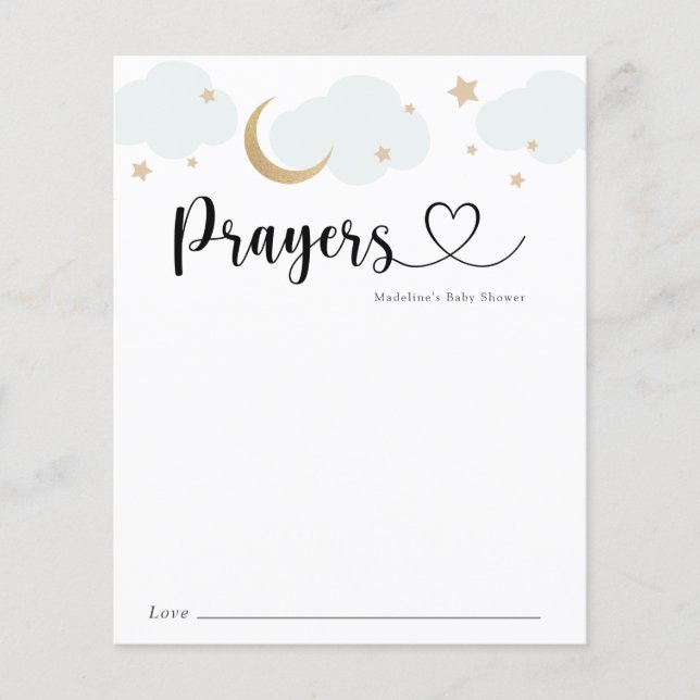 Over the Moon Prayers for Baby Card (Front)