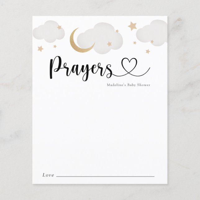 Over the Moon Prayers for Mom and Baby Card (Front)