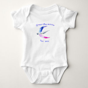 Over the moon space  baby bodysuit