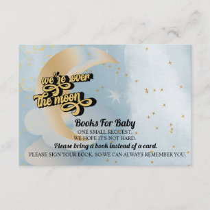 Over the Moon   Star Baby Shower   Books for Baby  Enclosure Card