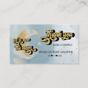 Over the Moon Star Baby Shower Thank You Enclo Enclosure Card