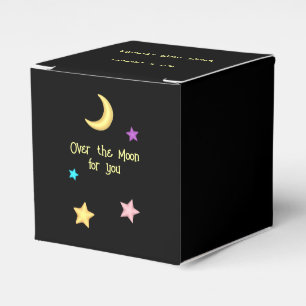 Over the Moon Star Planet Personalized Baby Shower Favor Box