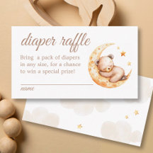 Over the Moon Teddy Bear Diaper Raffle