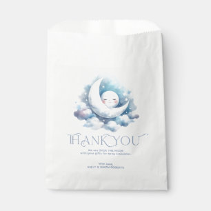 Over the moon thank you typography favour bag