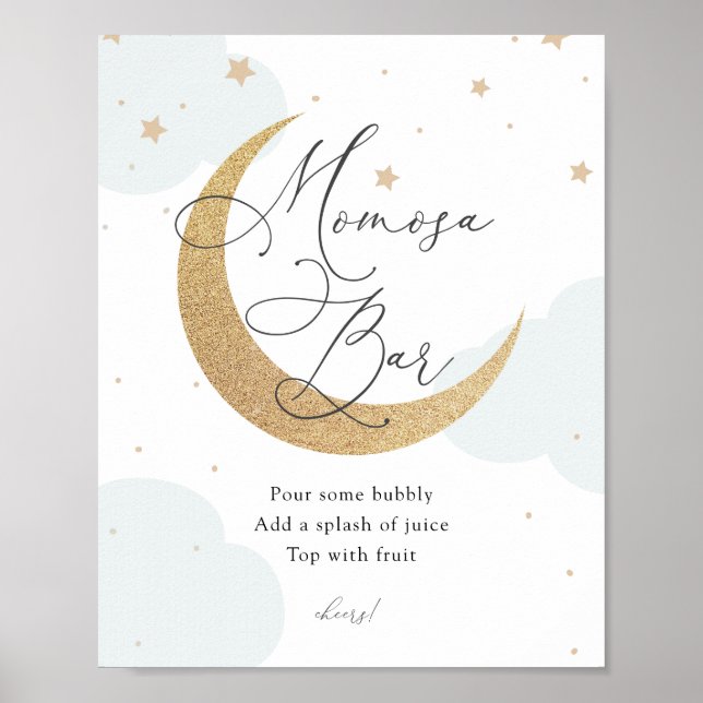 Over the Moon Twinkle Star Momosa Bar Poster (Front)