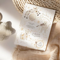 Over the Moon Whimsical Baby Shower Invitation