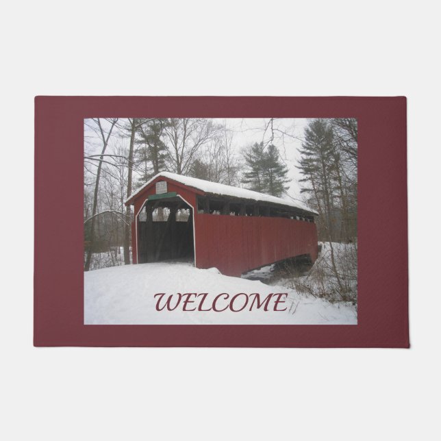 "Over the River and Through the Woods" Doormat (Front)