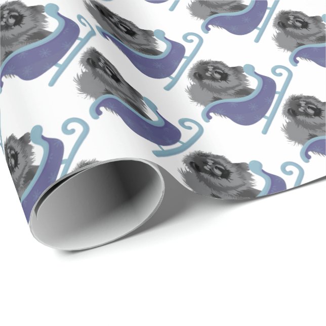 OVER THE RIVER Black Chow wrapping paper (Roll Corner)
