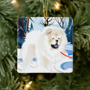 OVER THE RIVER Cream Chow 2023 Ornament