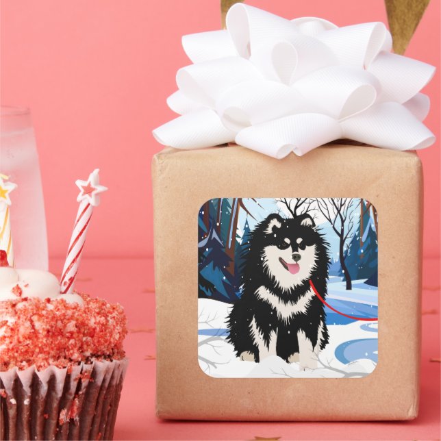 OVER THE RIVER Finnish Lapphund stickers 2 sizes (Party)
