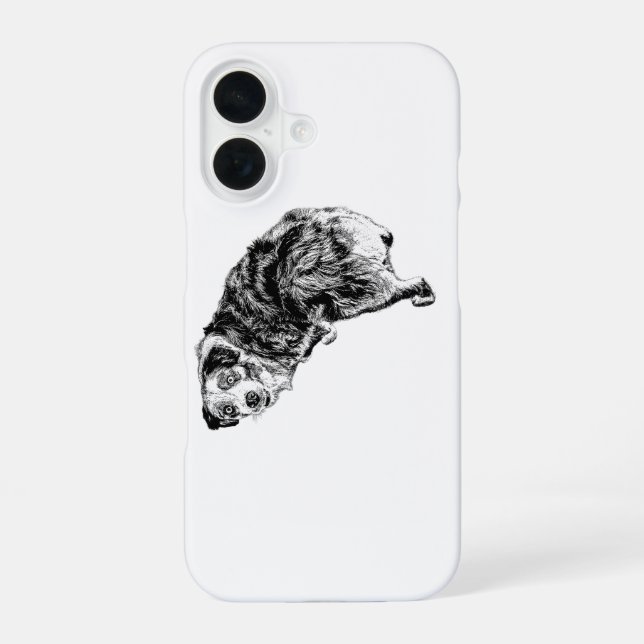 Over-the-Shoulder Aussie Dog Phone Case  (Back)