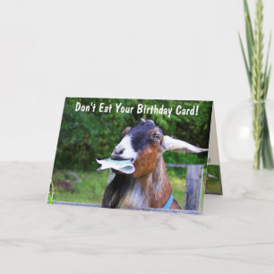 Over The Top Goat Birthday Card