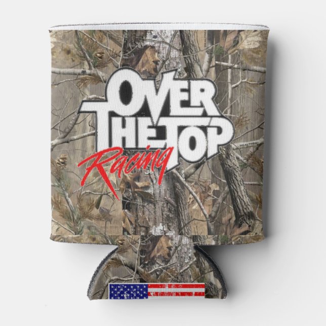 Over The Top Racing Camo Can Cooler (Front)