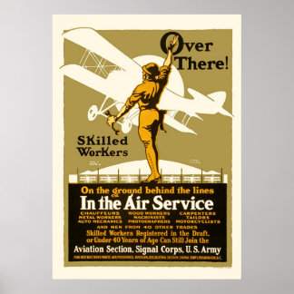 Over there!  In the Air Service Poster