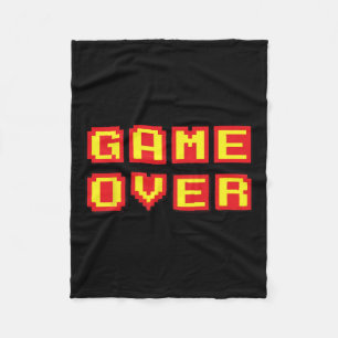 Over Vintage Retro Video Games Gaming Gift Arcade  Fleece Blanket