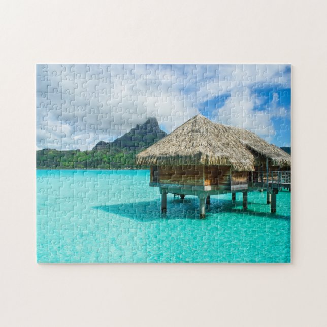 Over-water bungalow, Bora Bora jigsaw puzzle (Horizontal)