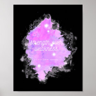 Over Weakness Galaxy - Bile Duct Cancer Awareness  Poster