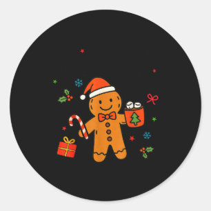 Overbaked & Over It Christmas Cookies Gingerbr Classic Round Sticker
